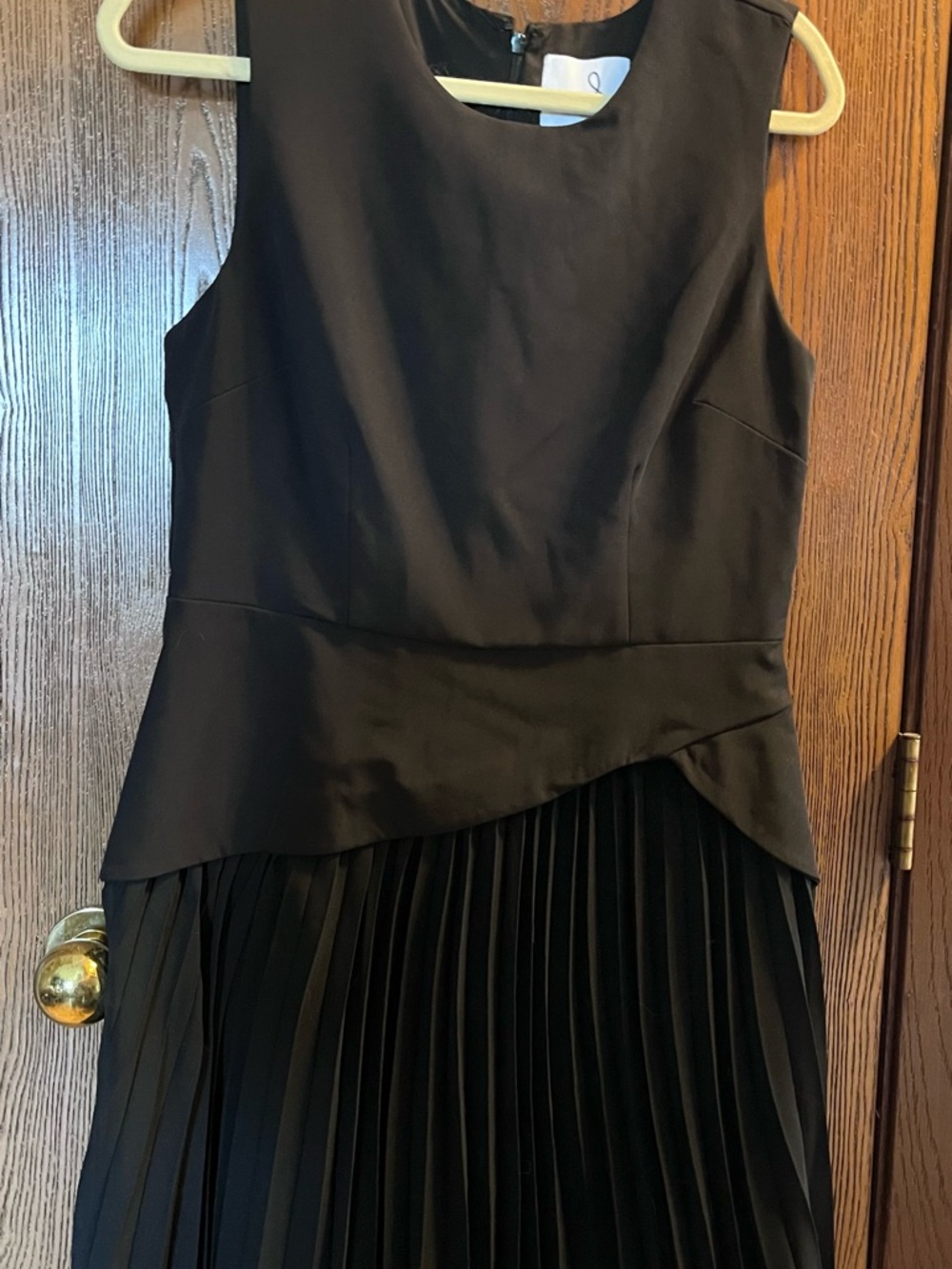 Sam Edelman Black Sleeveless Pleated Midi Dress